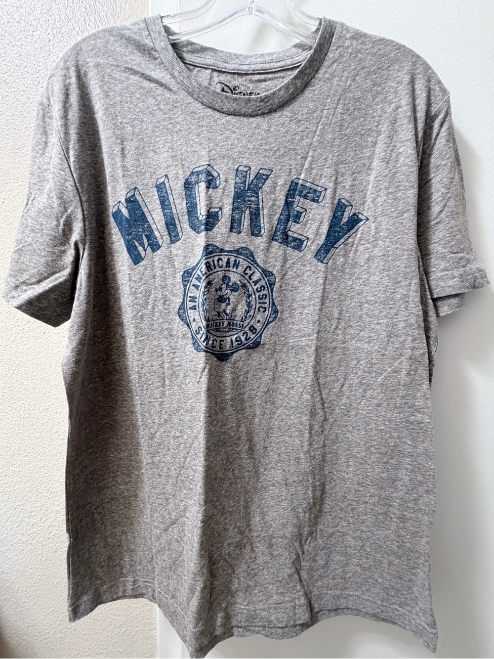 Disney, Gray Graphic Crewneck T-Shirt
